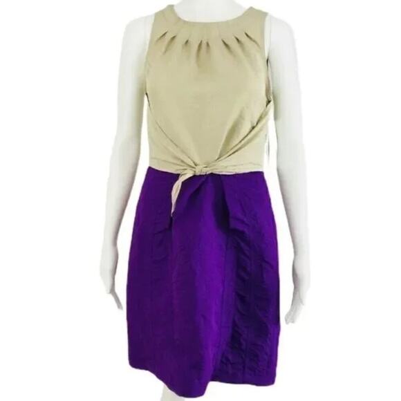 Richard Chai Dress Faux Wrap Purple Ivory Target Collab NWT - Picture 3 of 9